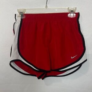 Nike Women's Red and Black Athletic Shorts